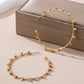 Crystal-Studded Gold Hoop Earrings GOLD