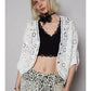 Crochet Woven Cardigan Top