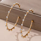 Crystal-Studded Gold Hoop Earrings GOLD