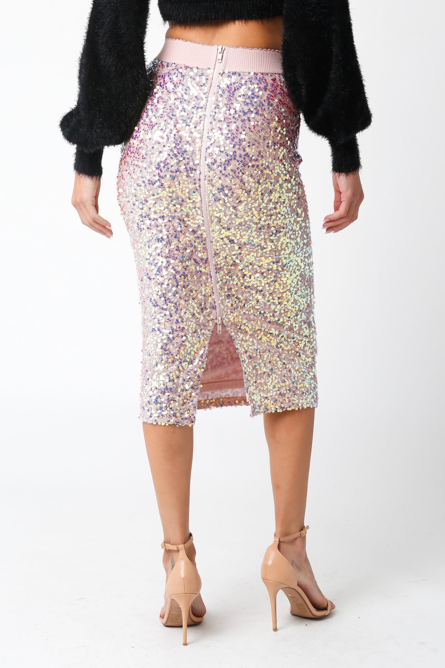 Iridescent Midi Skirt