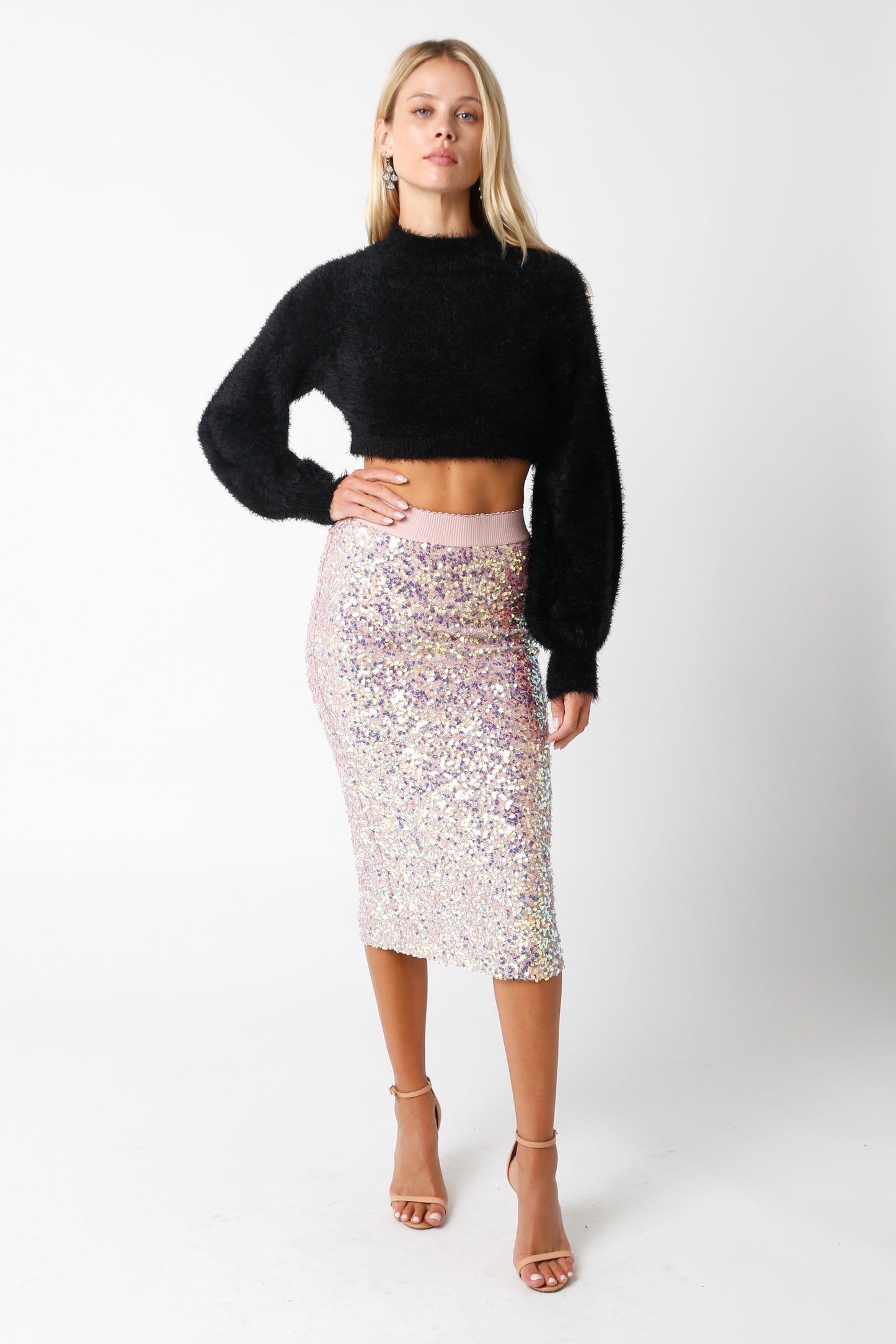 Iridescent Midi Skirt