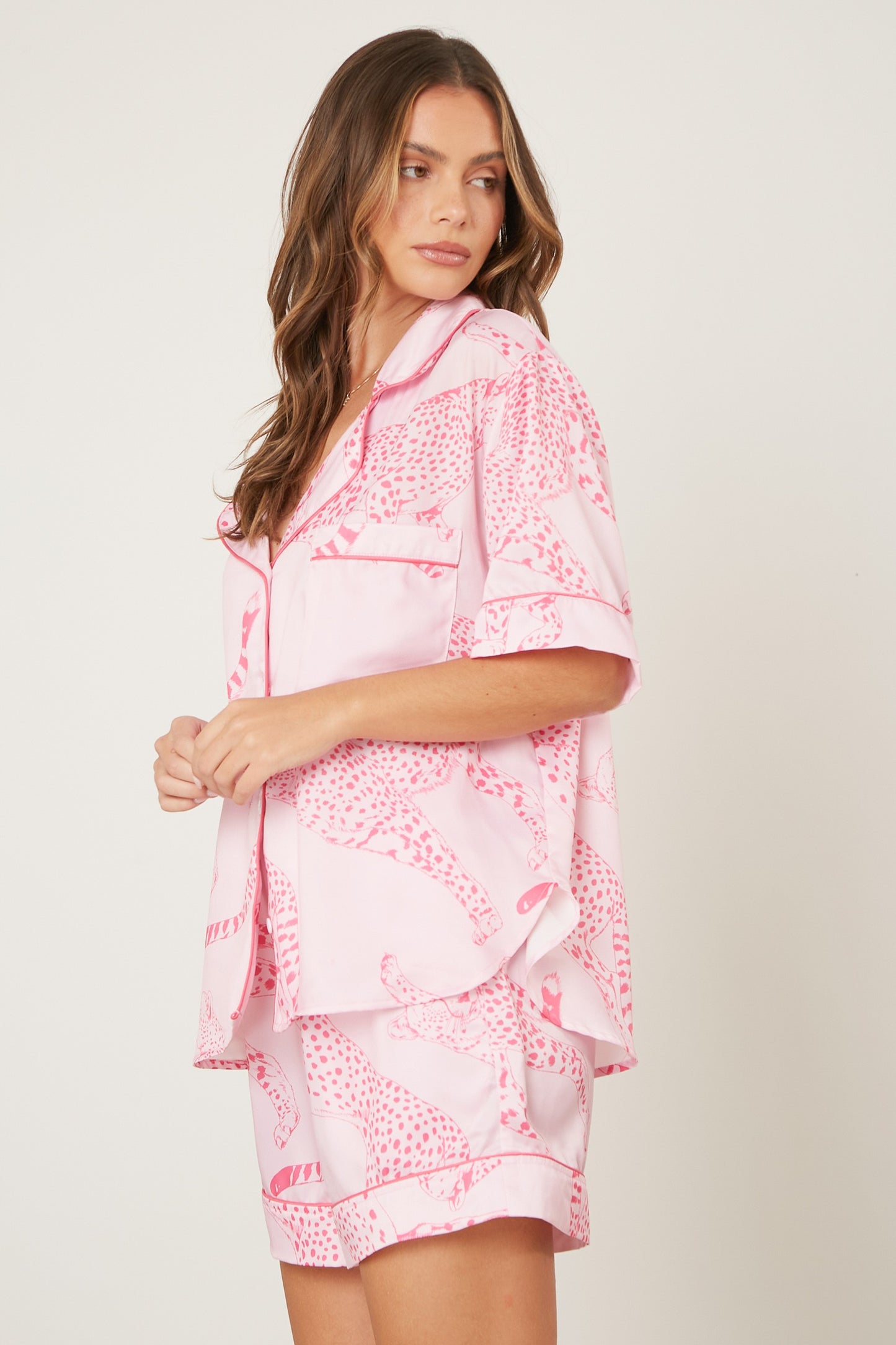 Pink Cheetah Pajama Set