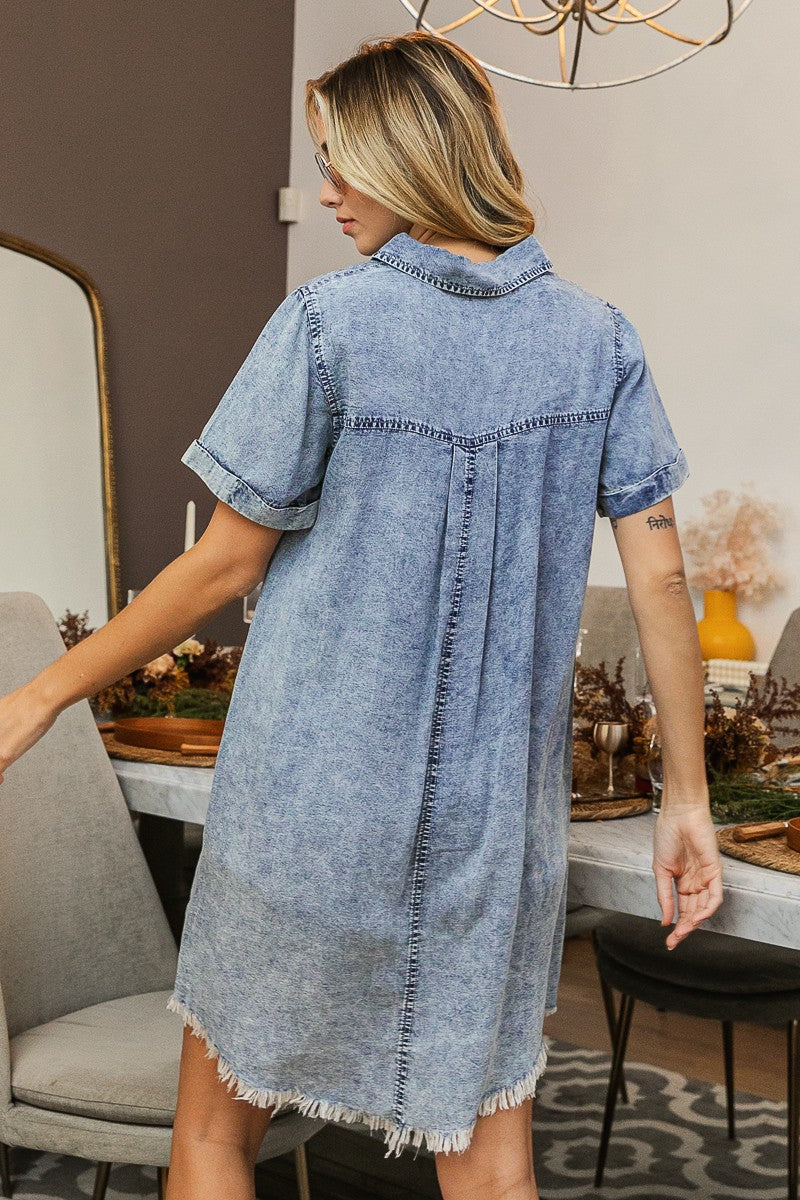 Vintage Washed Denim Dress