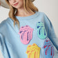 Rolling Stones Towel Sequin Sweatshirt