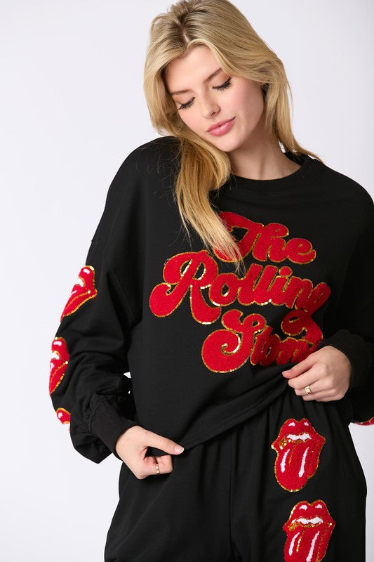 Rolling Stones Crop Sweatshirt