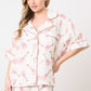 Gauze Guitar Printed Pajama Set