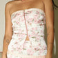 Satin floral corset