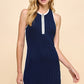 Navy Textured Athletic Dress