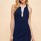 Navy Textured Athletic Dress