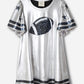 Sequins Football Short Puff Sleeve Mini Dress