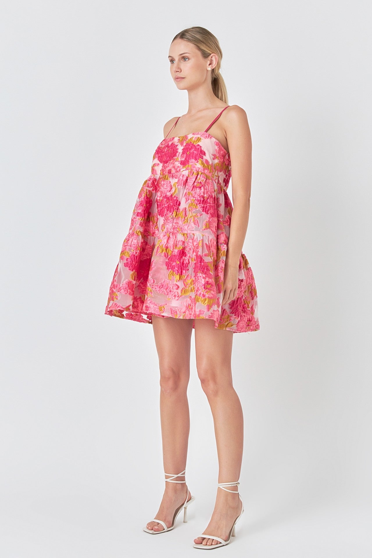 Organza Floral Mini Dress