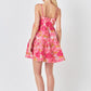 Organza Floral Mini Dress