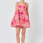 Organza Floral Mini Dress