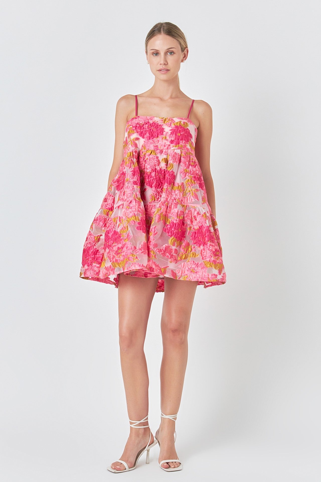 Organza Floral Mini Dress