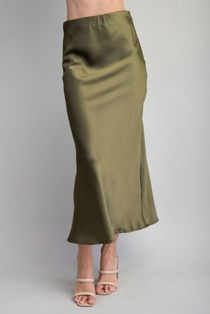 Olive Midi Skirt