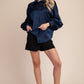 Shimmer Navy Blouse