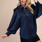 Shimmer Navy Blouse