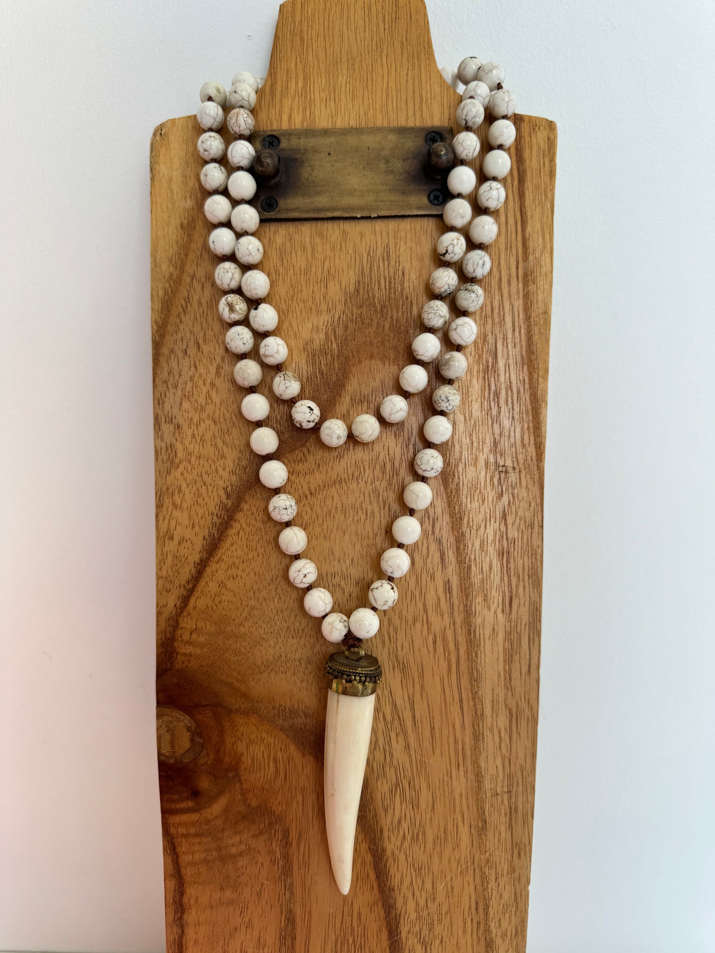 OOAK Bone Horn Necklace