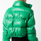 Faux Leather Green Puffer