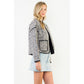 Leopard print puffer quilted jacket