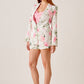 Single Breasted Rose Print Blazer