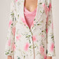 Single Breasted Rose Print Blazer