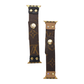 Apple Watch Band In Leather | Upcycled LV: LV & Bronze