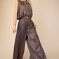 Wide Leg Mocha Pant Suit