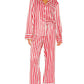 Christmas Striped Print Pajama Set