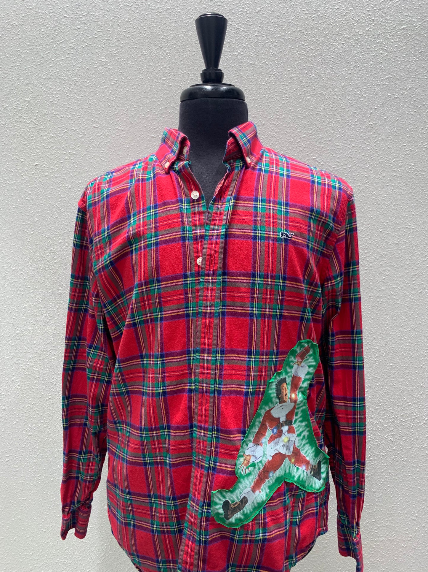 Vintage Repurposed Christmas Vacation Flannel