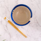 Blue Dragon Hand-Painted Bowl with Chopsticks (18 oz)