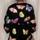 Queen of Sparkles Black Butterfly Sweatshirt