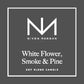 White Flower, Smoke & Pine: Double-Wick Candle