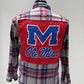 Vintage Repurposed Ole Miss Flannel