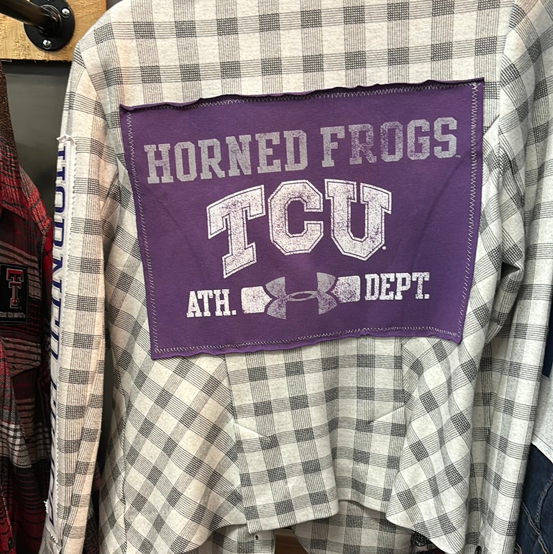 Vintage Repurposed TCU Jacket