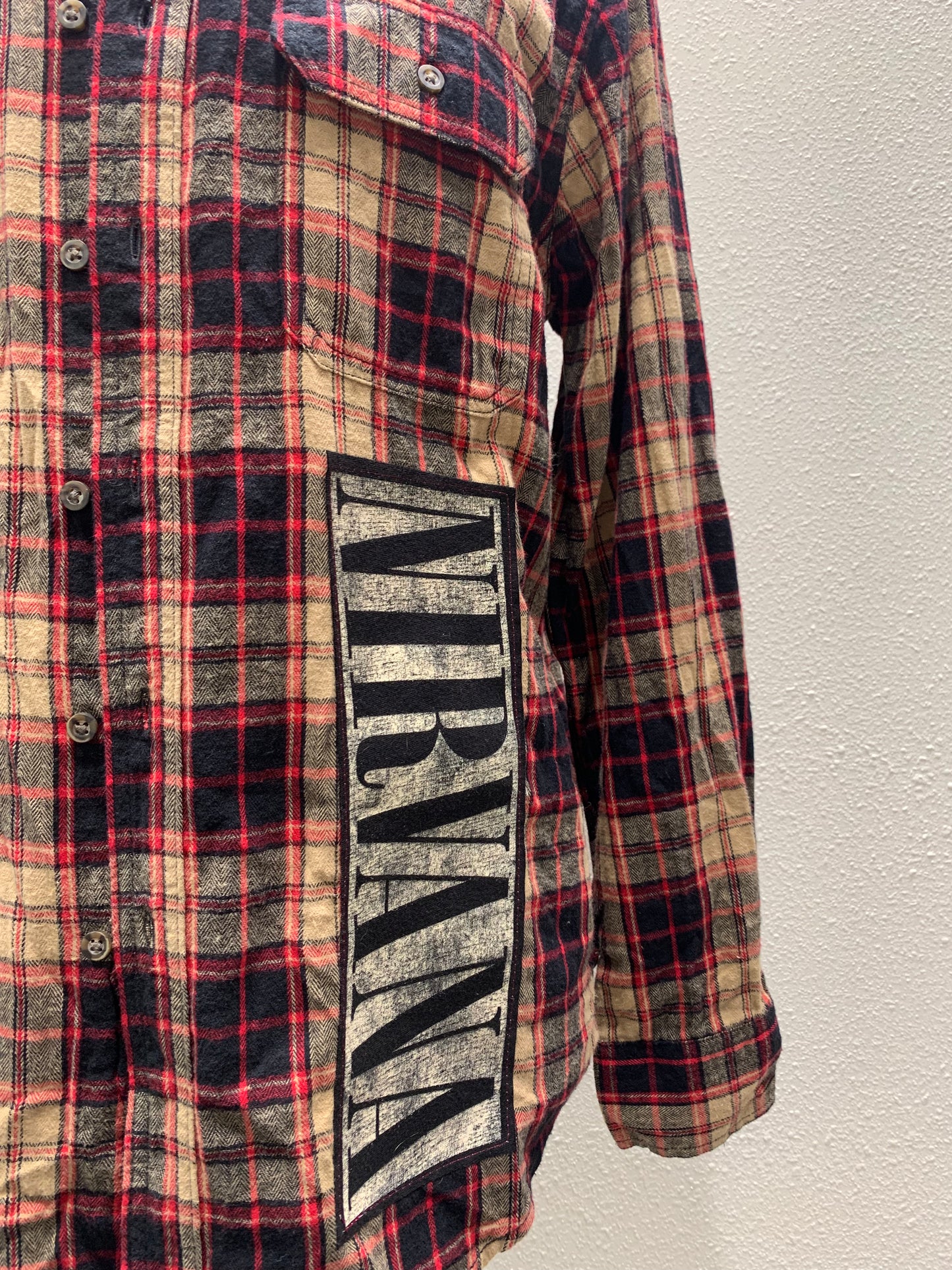 Vintage Repurposed Nirvana Flannel