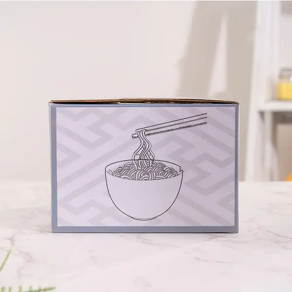 Floral Design 18oz 5.25"D Bowl With Chopsticks Set