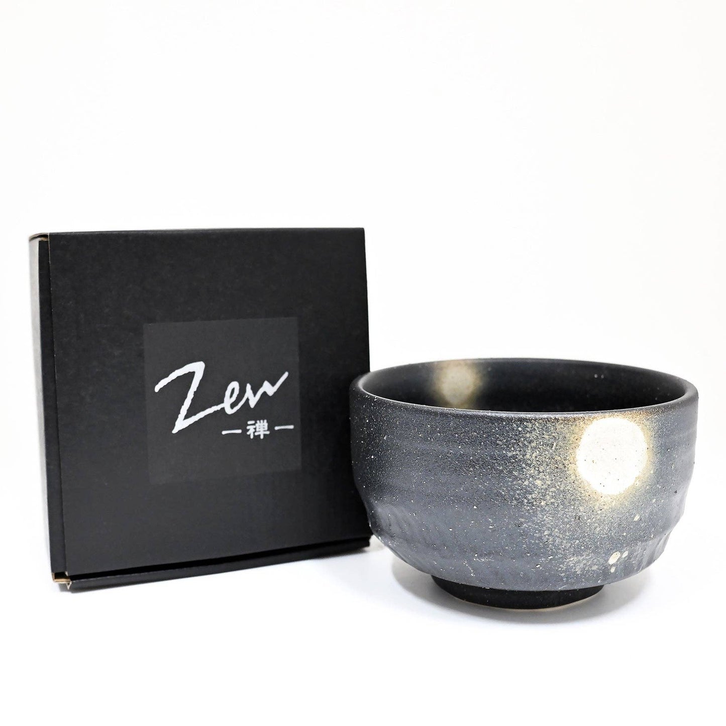 12oz 4.75"D Mino Ware Matcha Bowl Moonlit Iga Spray JP (1/48)