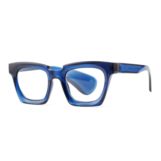 DREW | TRANSPARENT NAVY BLUE | Progressive Blue Light