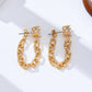 Crystal Stud Hoop and Drop Link Earrings | Gold