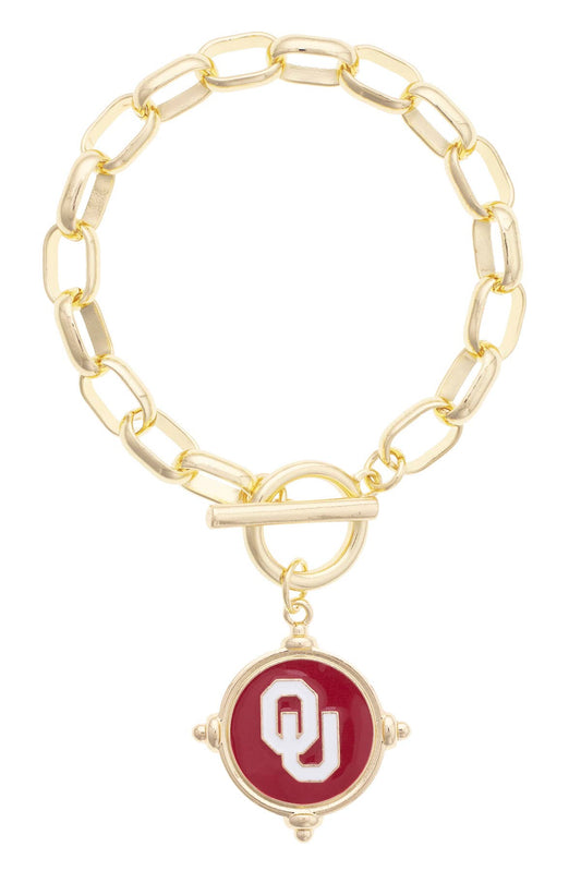 Oklahoma Sooners Logo Intaglio Bracelet