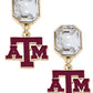 Texas A&M Rhinestone Enamel Earrings
