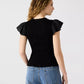Steve Madden Black Cecilie Top