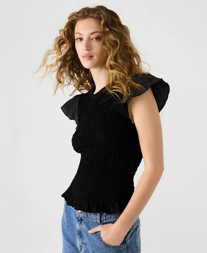 Steve Madden Black Cecilie Top
