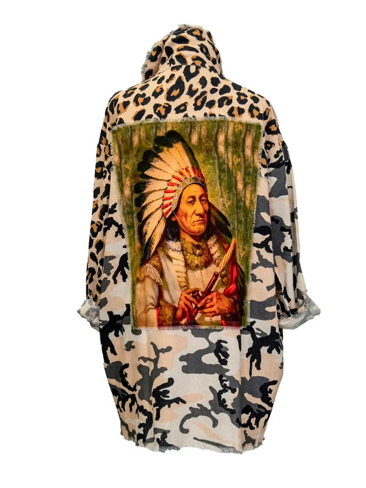 Shacket in Leopard/Camo/Native American