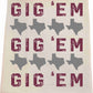 Texas A&M Gig 'Em Tea Towel