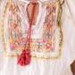 Magnolia Pearl Embroidered Chrissy Folk Blouse