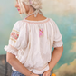 Magnolia Pearl Embroidered Chrissy Folk Blouse