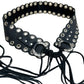 Black Grommet Fringe Belt