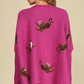 Fuchsia Bat Wing Sweater